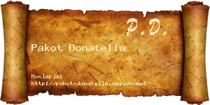 Pakot Donatella névjegykártya